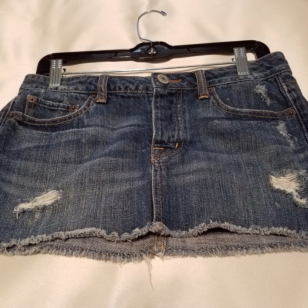 Denim mini skirt